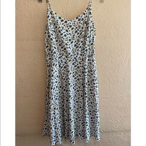 White and Blue Floral Sundress